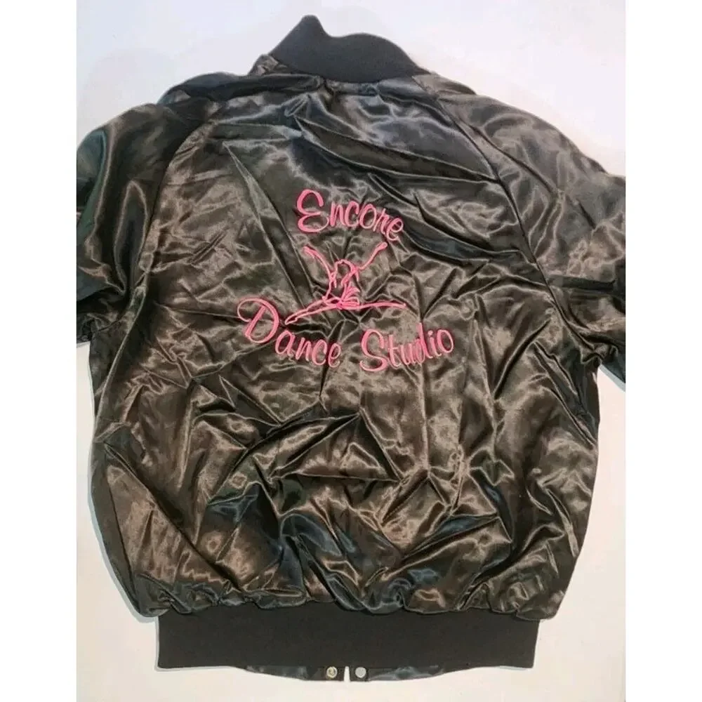 Vintage 80's Encore Dance Studios satin jacket Small